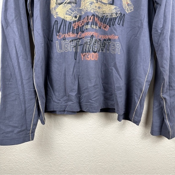 Disney Parks Star Wars Millennium Falcon Crew Neck Long Sleeve Top‎ Size Large - Picture 8 of 12